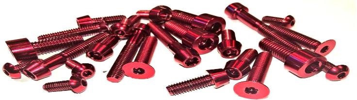 Red Titanium Bolts
